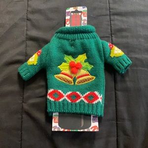 Holiday WINE bottle Sweater NEW